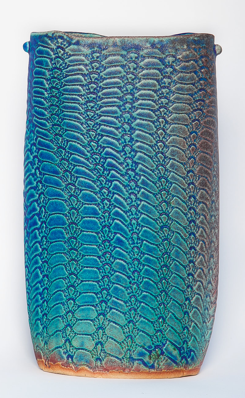 Artist made ceramic vase by Rick Van Dyke
